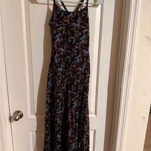 Pact Strapless Midi Dress in Black Floral